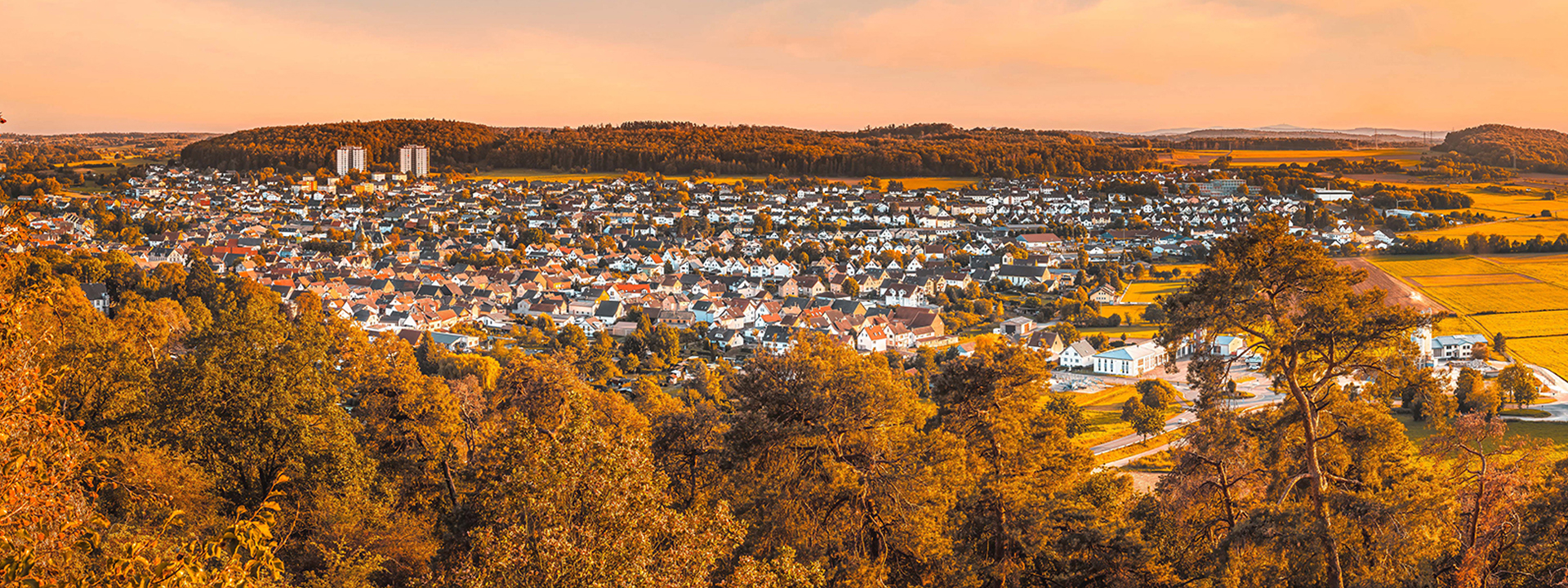 Blick über den Ortsteil Großen-Buseck